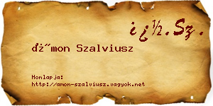 Ámon Szalviusz névjegykártya